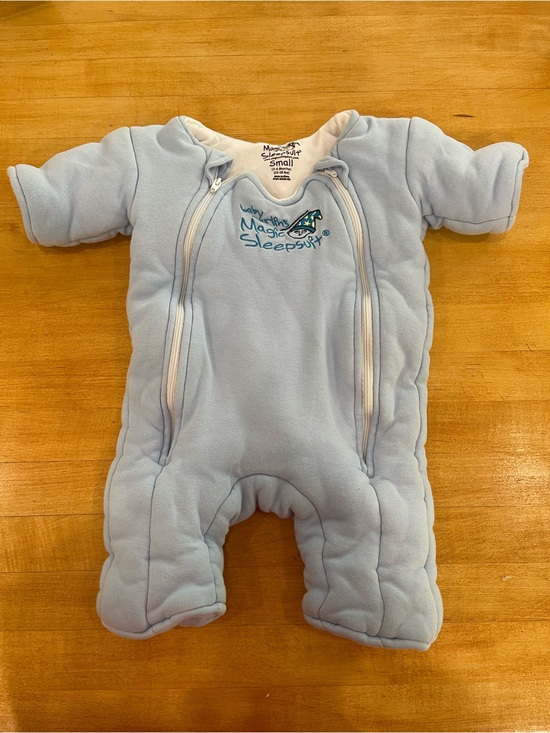 Baby Merlin’S Magic Sleepsuit Other - Magic Merlin Sleepsuit Swaddle for Baby One-Piece in Light Blue - Small
